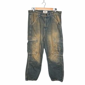 UO x BDG Utility Cargo Skater Jeans - Sandblast Dirty Fade - Barrel Leg